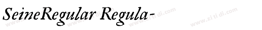 SeineRegular Regula字体转换